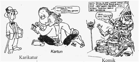 Contoh Gambar Kartun Karikatur Komik Ilustrasi Karya Sastra Dan