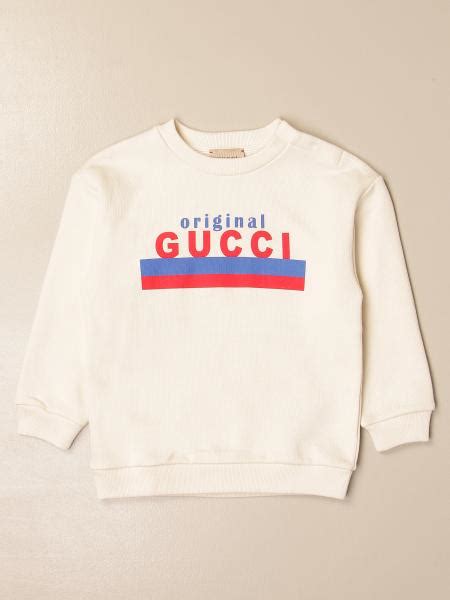 Gucci Crewneck Sweatshirt In Cotton With Original Logo White Gucci