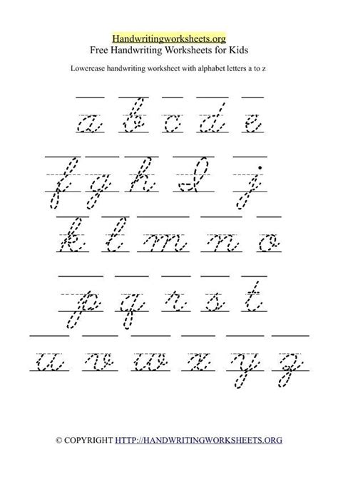 Cursive Alphabet Printable Cursive Handwriting Sheets Cursive Letters