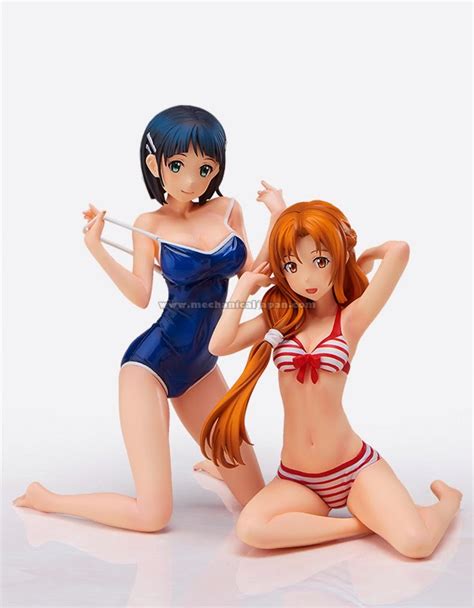 Sword Art Online Extra Edition Asuna Yuuki Bikini Ver And Suguha Kirigaya School Swimsuit