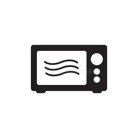 Microwave Flat Vector Icon Microwave Oven Symbol Logo Illustration
