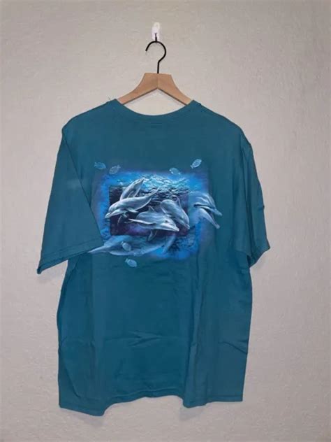 2000s Hanes Beefy Silver Seaworld Sea World Dolphins Dolphin Shirt Y2k