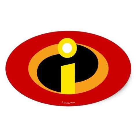 The Incredibles Logo Oval Sticker Jack Jack Los