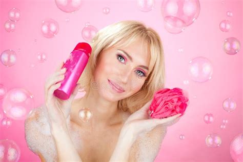 Taking A Shower Stock Image Image Of Caucasian Care 16865303