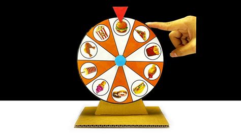 DIY Spinning Wheel Fast food from Cardboard DIY วงลอหมนเลอกอาหาร