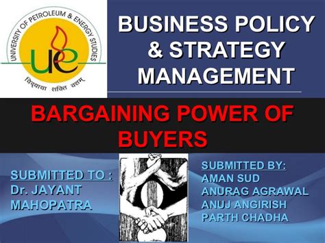 The customers are well informed and they have several options for most products. Bpsm bargaining power of buyers