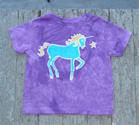 Unicorn Tee Shirt Magical Batik Tee Shirt Custom Made Etsy