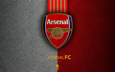 Download wallpapers Arsenal, FC, 4K, English football club, leather 