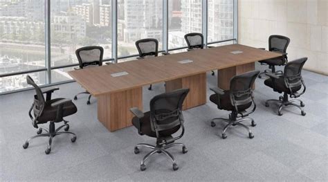 12 Foot Rectangular Conference Table With Cube Base Direct Office