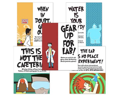 Science Lab Safety Poster Set Plain Paper Laminated Or Etsy Lab