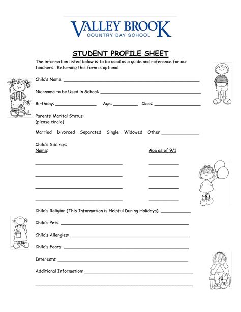 Student Profile Templates At