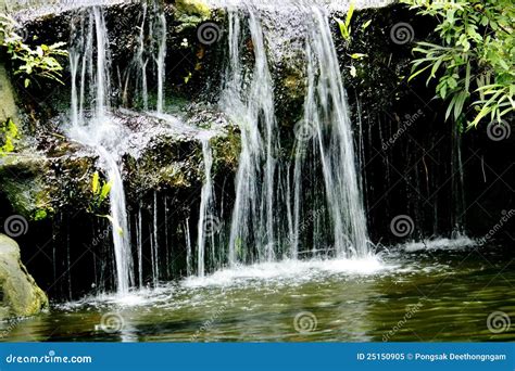 Waterfall Over Natural Rocks Stock Image Image Of Vertical Natural