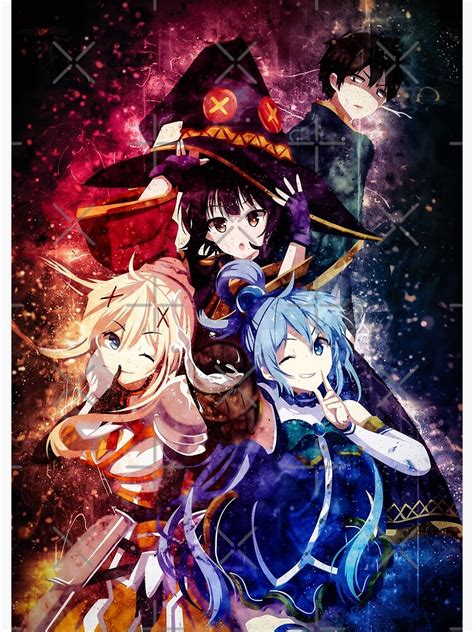 Konosuba Megumin Aqua Darkness Kazuma Sato Poster For Sale By