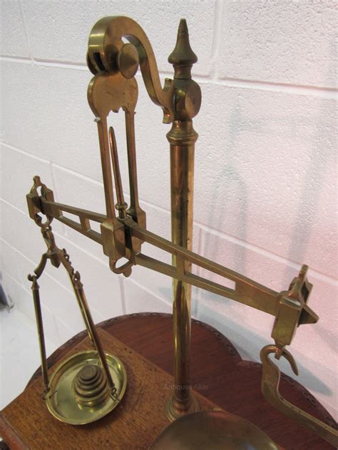 Antiques Atlas Victorian Oak And Brass Balance Beam Scales