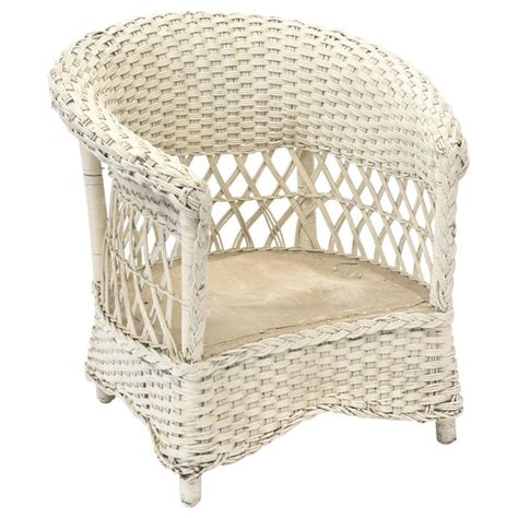 Make an offer on a great item today! Early 20th Century Woven Wicker Barrel Chair For Sale at ...