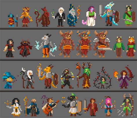 Warlock Attack Pixel Art Games Pixel Art Characters P