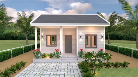 23x20 Feet Small House Design 7x6 Meter One Bedroom Gable Roof A4 Hard