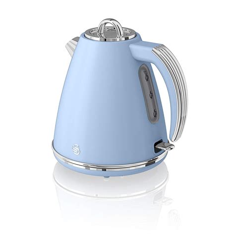 Swan 3000w 15litre Retro Blue Electric Cordless 360 Jug Kettle Fast