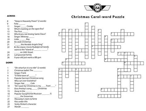 Christmas Carol Puzzles Printable