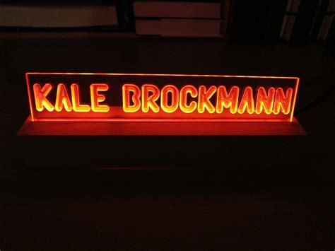 Awesome Led Edge Lit Desktop Nameplate 10 Steps With Pictures Instructables