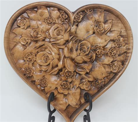 3d Wood Carving Of Roseswall Hanging By Woodcreationsbyjj On Etsy