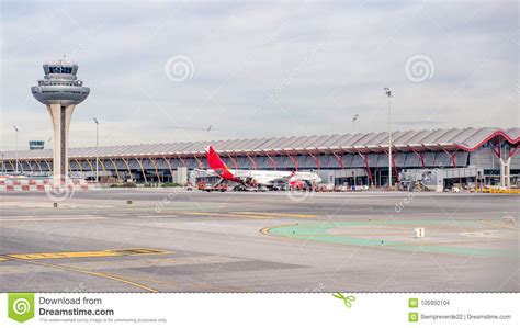 Barajas International Airport Madrid Editorial Stock Image Image Of