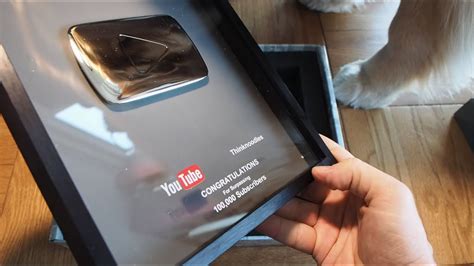 This award, in form of a play button. Youtube 100,000 Subscriber Silver Play Button Unboxing ...