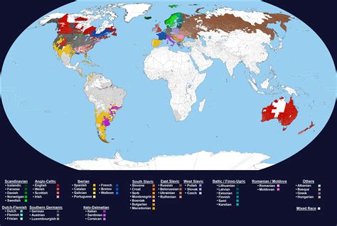 European Ethnicities Around The World Based On Self Identification
