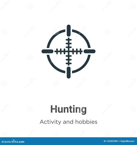 Hunting Vector Icon On White Background Flat Vector Hunting Icon