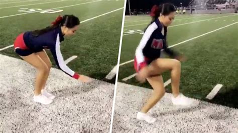 Watch This Cheerleader Defy Gravity With Invisible Box Challenge