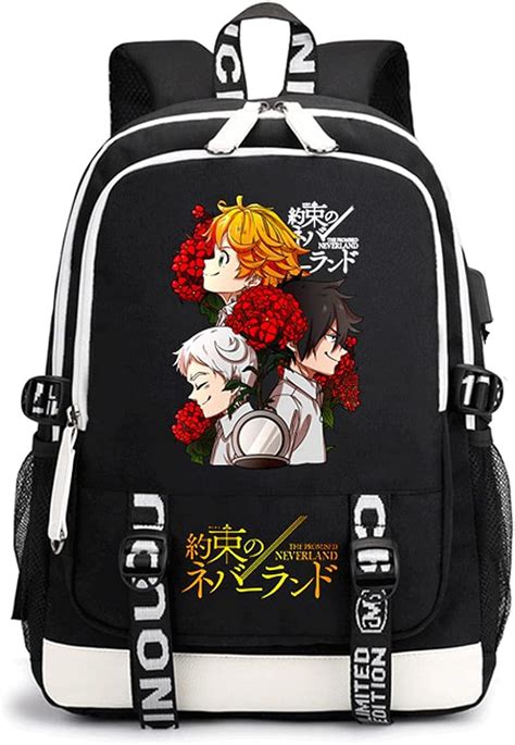 Coster Anime The Promised Neverland Backpack Laptop School Bookbag