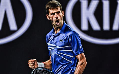 Download Wallpapers 4k Novak Djokovic Joy Serbian Tennis Players
