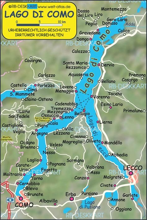 Map Of Lake Como Region In Italy Welt Atlasde