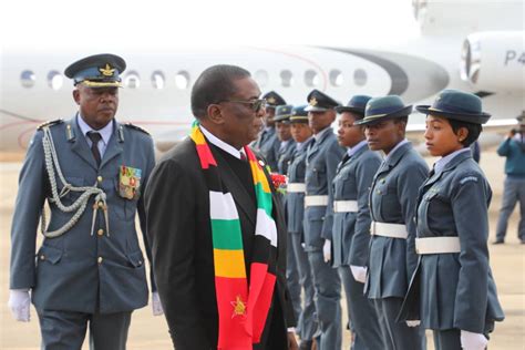 The Chronicle On Twitter President Mnangagwa Has Arrived At Josiah Tungamirai Airforce Base In