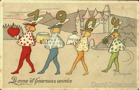 30 Strange And Creepy Vintage New Years Postcards From Between The