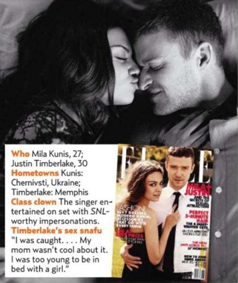 Mila Kunis And Justin Timberlake Elle Magazine