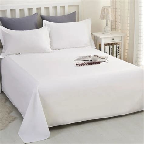 King Size 100 Cotton White Hotel Bed Linen Flat Sheets Set Buy 100 Cotton Bed Sheetswhite