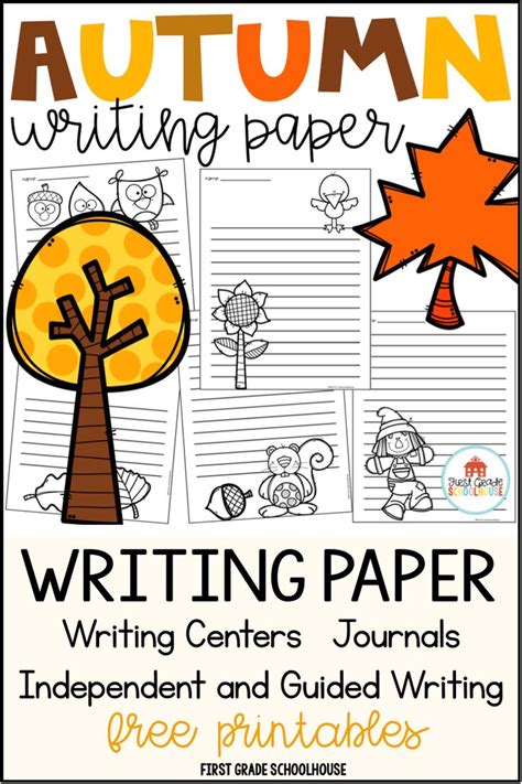 Worksheet will open in a new window. Fall Writing Paper FREE | Writing center kindergarten ...