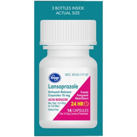 Kroger® Lansoprazole 24 Hour Acid Reducer Delayed Release Capsules 15mg