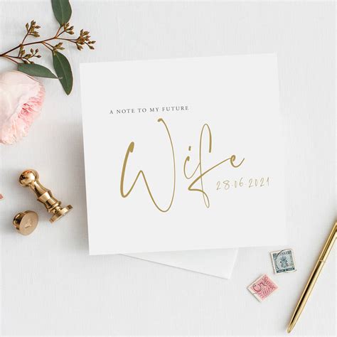 Modern Mock Gold To My Husband Wedding Card Wife By Farrah And Eve