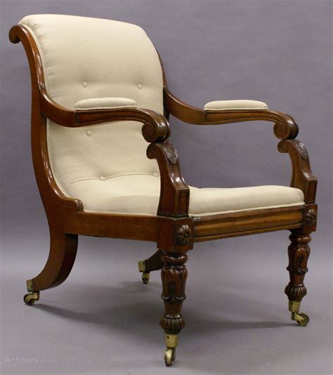 A young woman gets an old, free chair off of craigslist. A Very Large Regency Arm Chair - Antiques Atlas