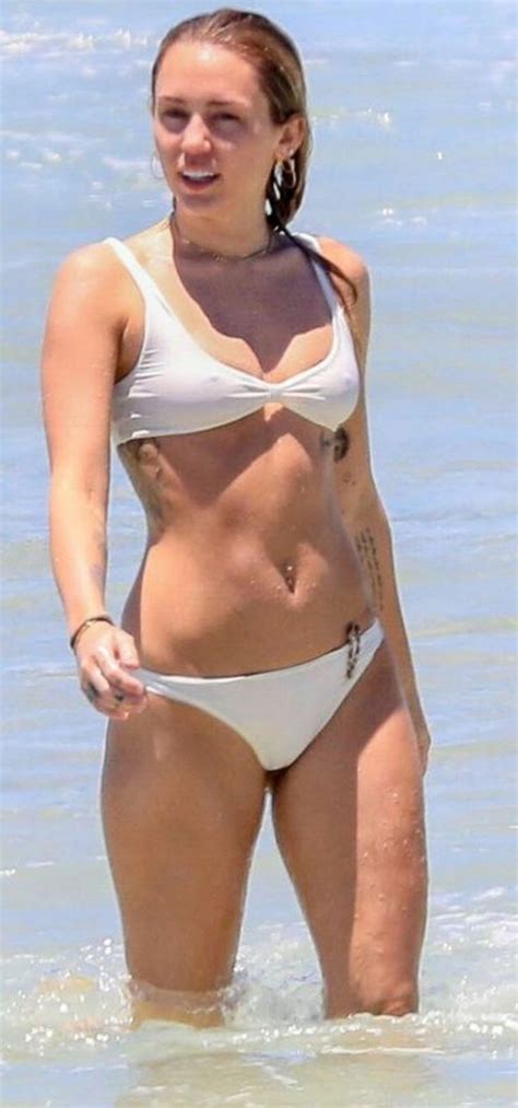 Miley Cyrus High Neck Bikinis Swimwear Fashion