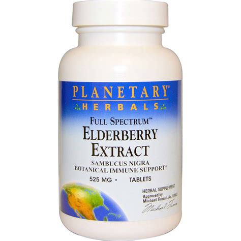 Planetary Herbals Full Spectrum Elderberry Extract 525 Mg 180 Tablets