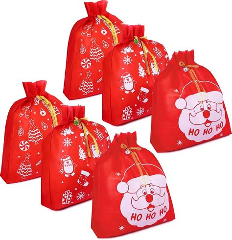 6 Giant Christmas T Bags 36 X 44 X 6 Gusset Reusable Made Of Durable