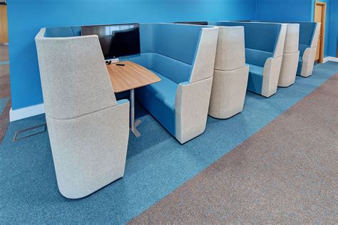 Nhs Bsa Media Booths With Integrated Tables Power And Data And Tv The