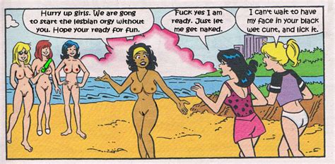 rule 34 6 girls 6girls archie comics beach betty and veronica betty cooper black hair blonde