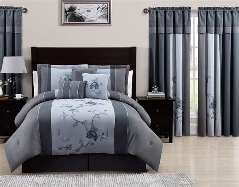 You might found another comforter sets with matching curtains better design concepts. Grey Bedding with Matching Curtains - Chezmoi Collection 7 ...