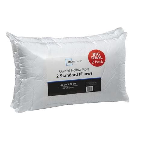 Mainstay 2 Pk Quilted Hollowfiber Pillows Game