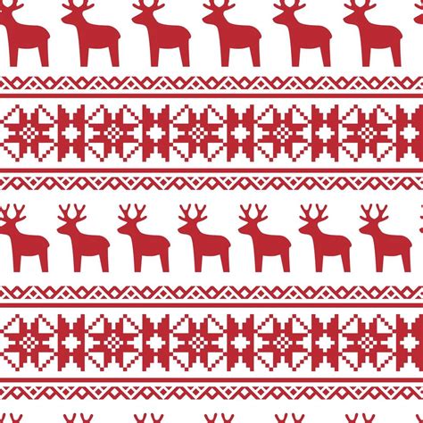 Seamless Nordic Christmas Pattern 701152 Vector Art At Vecteezy