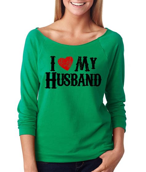 T For Wife I Love My Husband French Terry Sweatshirt Etsy